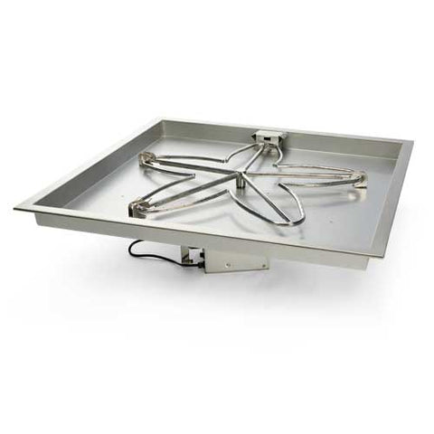 24SSEI-SQBL-HI/LO-NG/120VAC Automated Ignition Fire Pit Insert
