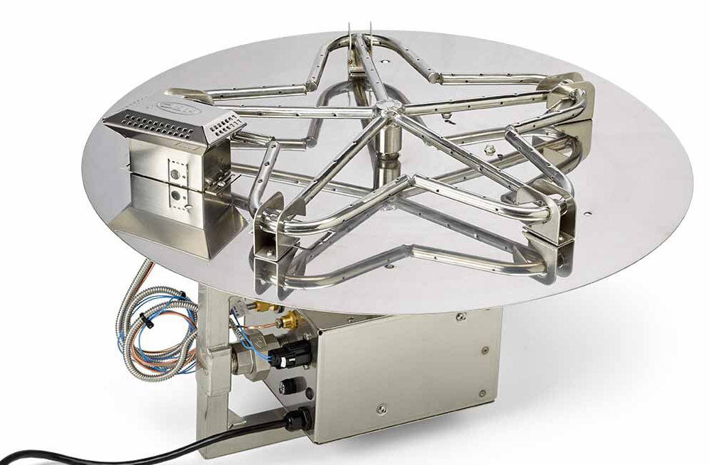 30 Inch Round Electronic Ignition Circular Fire Pit Ring Insert