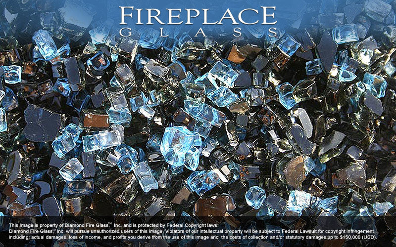 Royal Black Ice Premixed Fireplace Glass