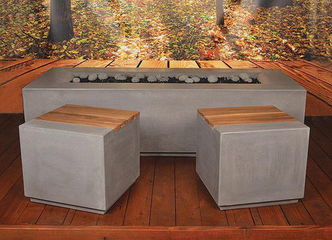 Aura Rectangle Fire Pit Table