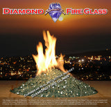 Caribbean Teal Reflective Nugget Fireplace Glass