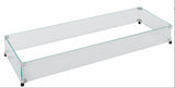 Fire Pit Glass Wind Guards - Linear 55x15 Inch