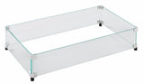 Fire Pit Glass Wind Guards - Rectangle 37x19 Inch