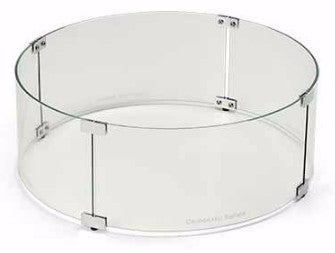Fire Pit Glass Wind Guards - Round 23 Inch