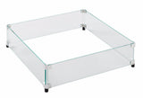 Fire Pit Glass Wind Guards - Square 25x25 Inch