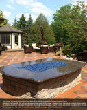 Electric Blue Reflective Crystal Fireplace Glass