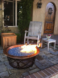 Electric Blue Reflective Crystal Fireplace Glass