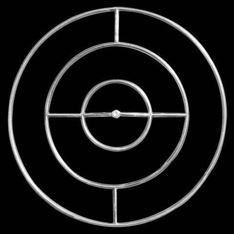 Stainless Steel Single Round Fire Ring - 36 Inch Diameter (3/4" High Capacity)